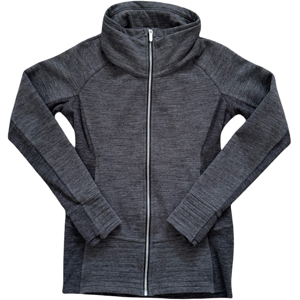 RARE Lululemon Radiant Jacket II Heathered Core Dark Grey Size 8 (Discontinued)